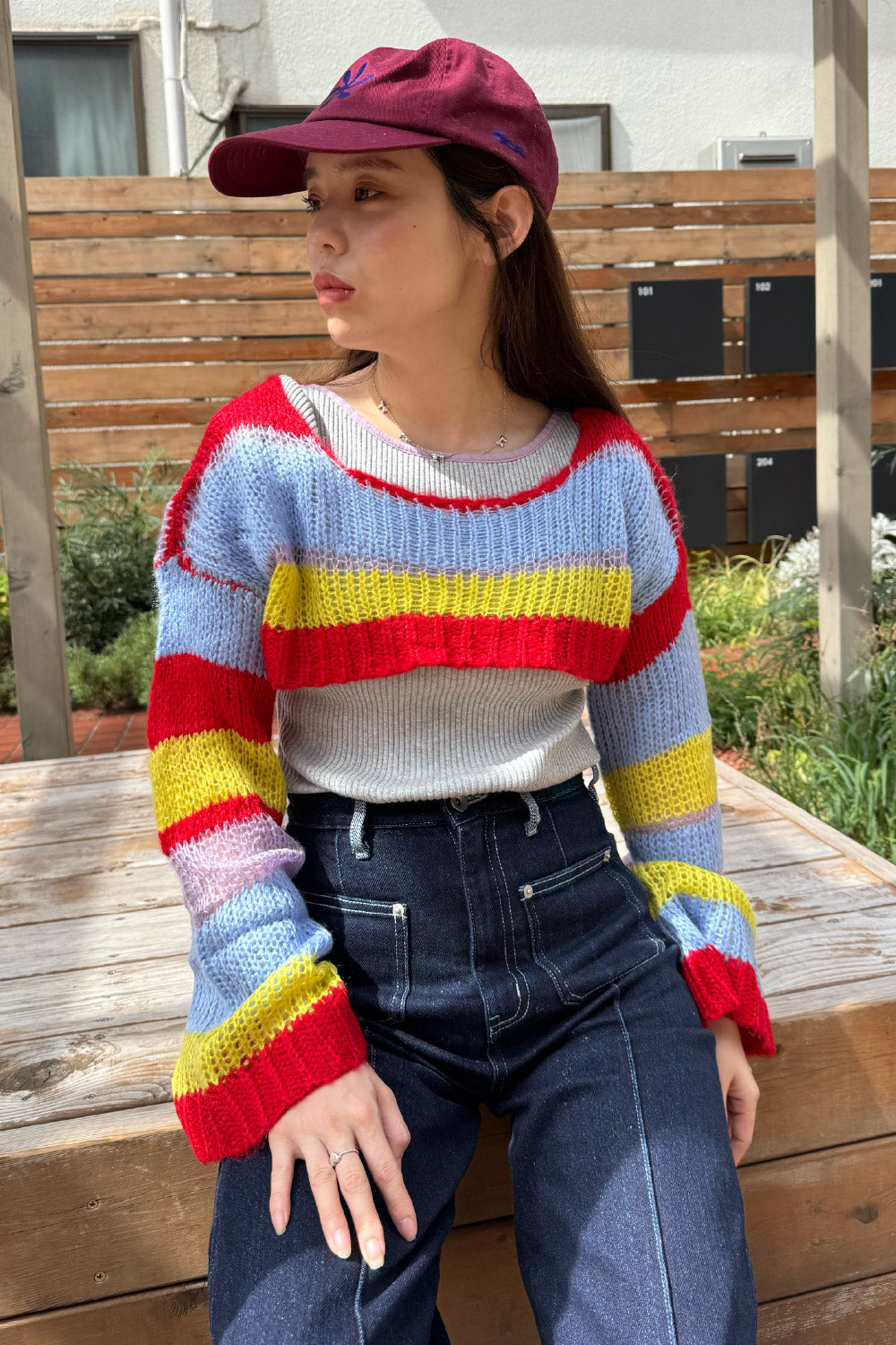 Multi border short knit