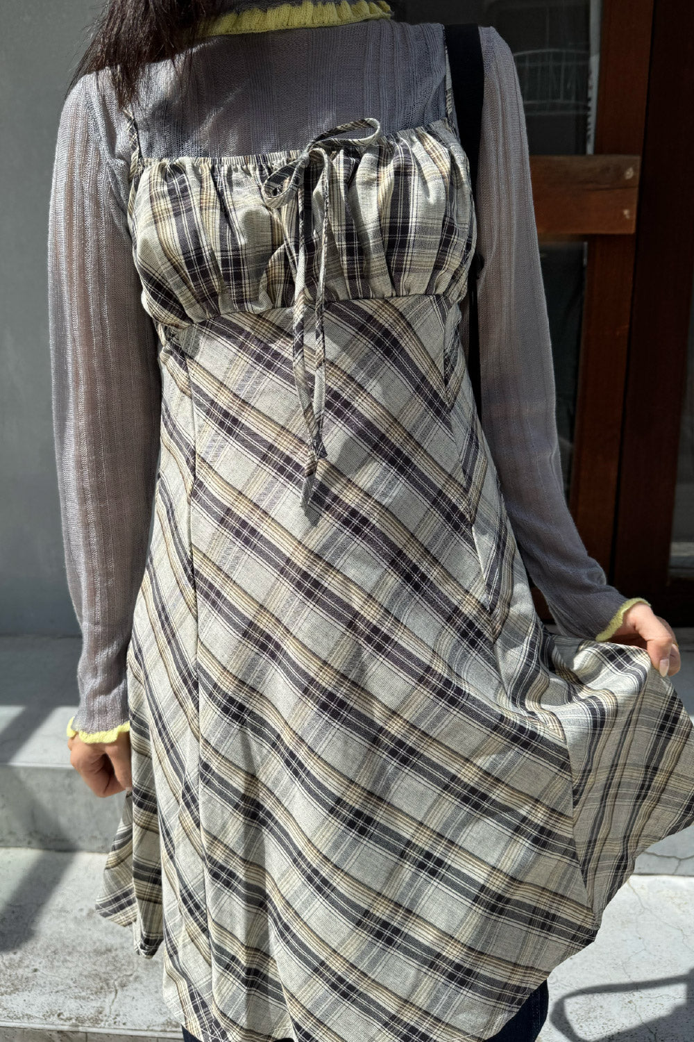 Checked cami dress