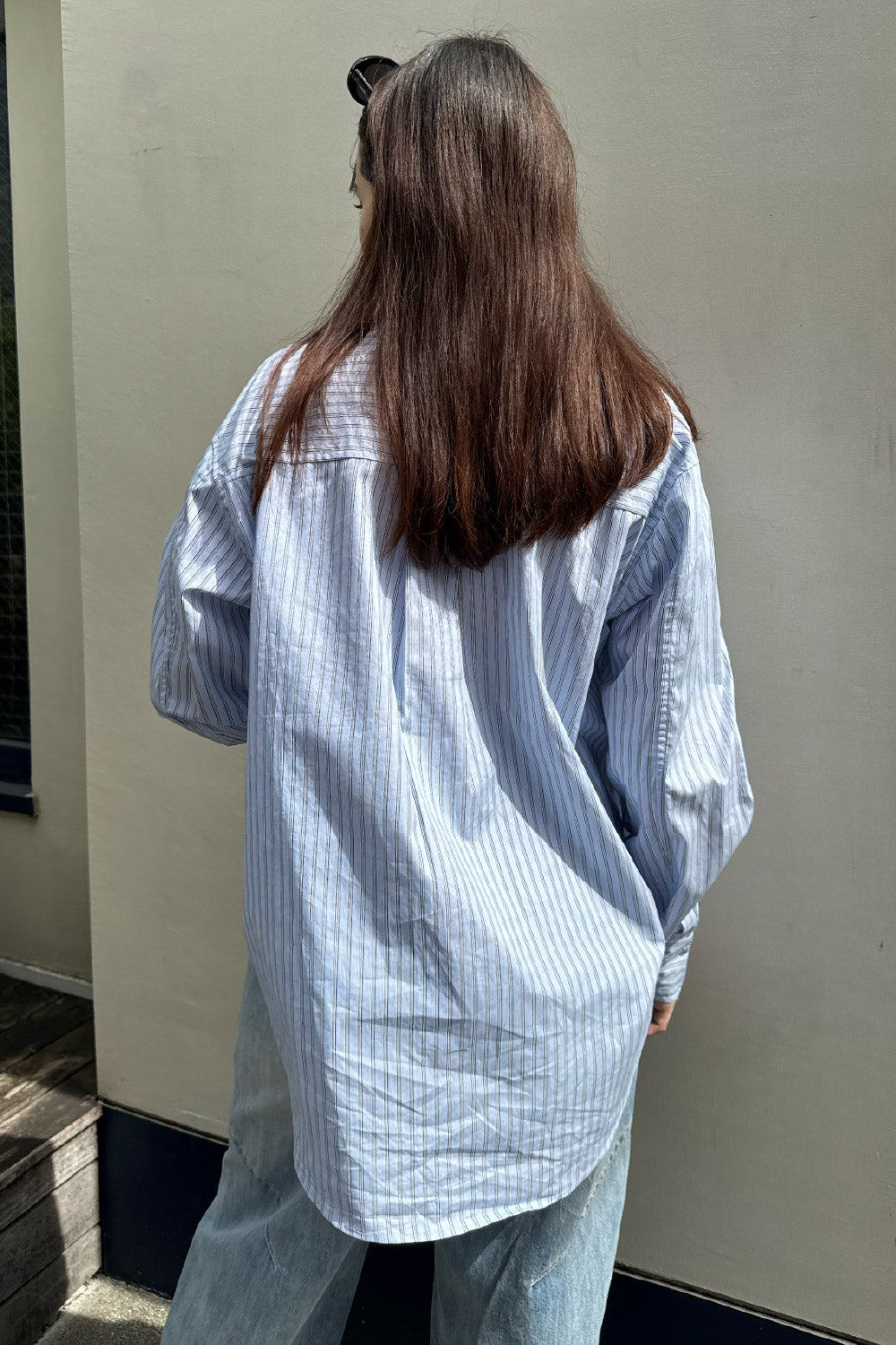 Stripe bow tie shirt