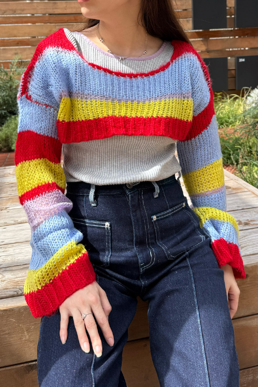 Multi border short knit