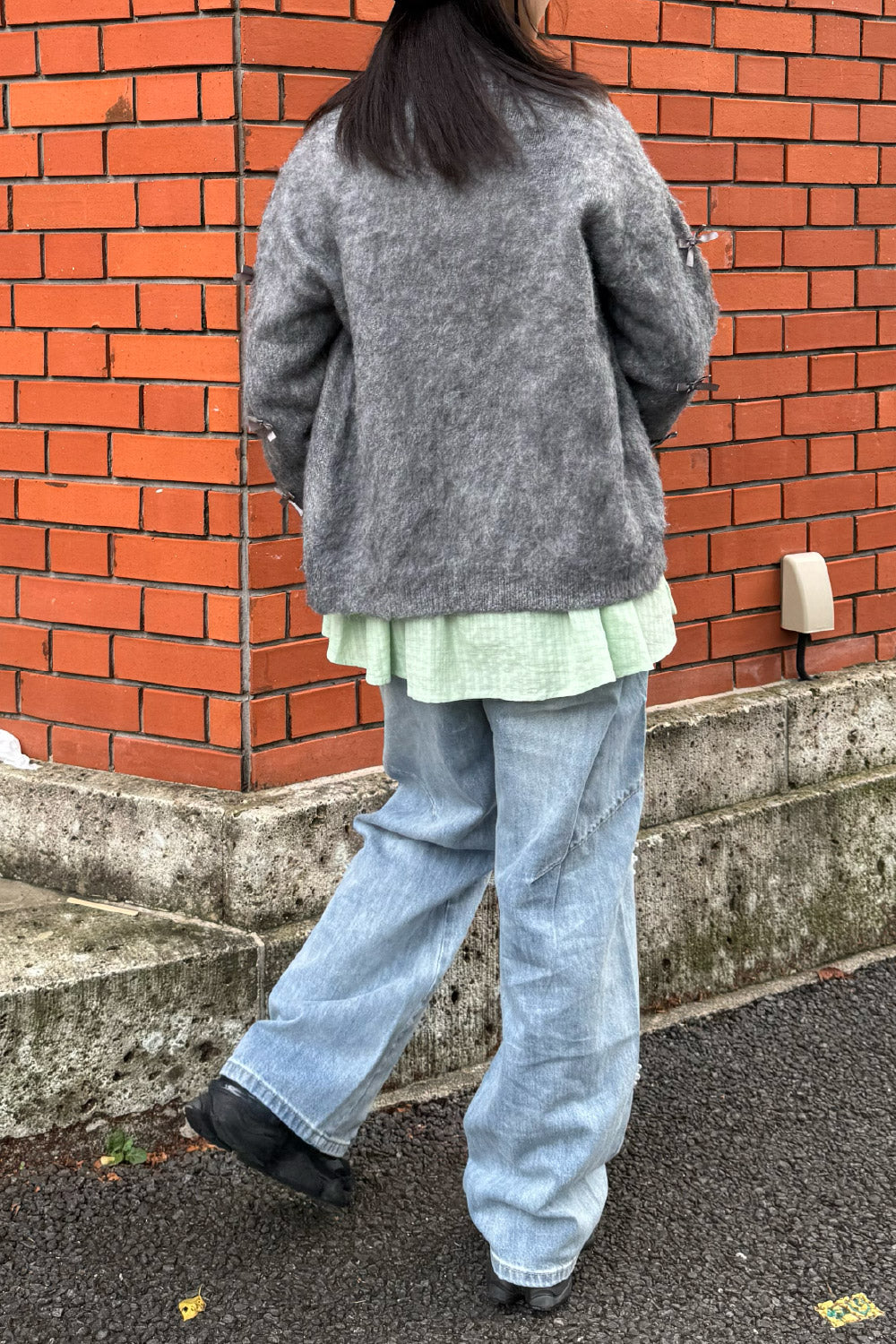 Ribbon trimmed cardigan