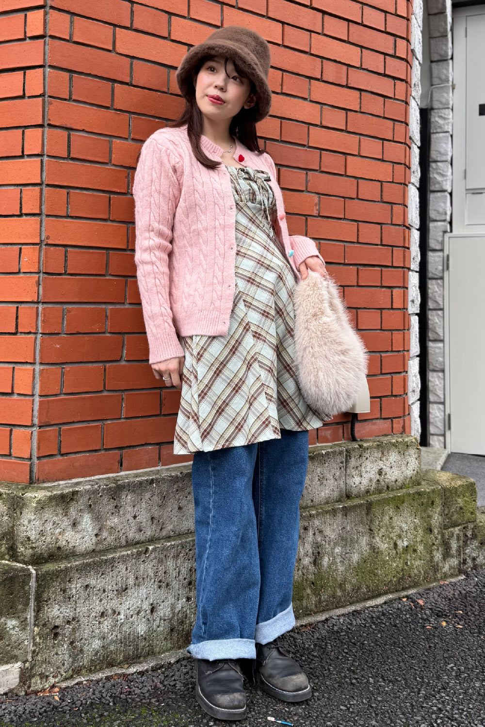 Colorful heart button cardigan