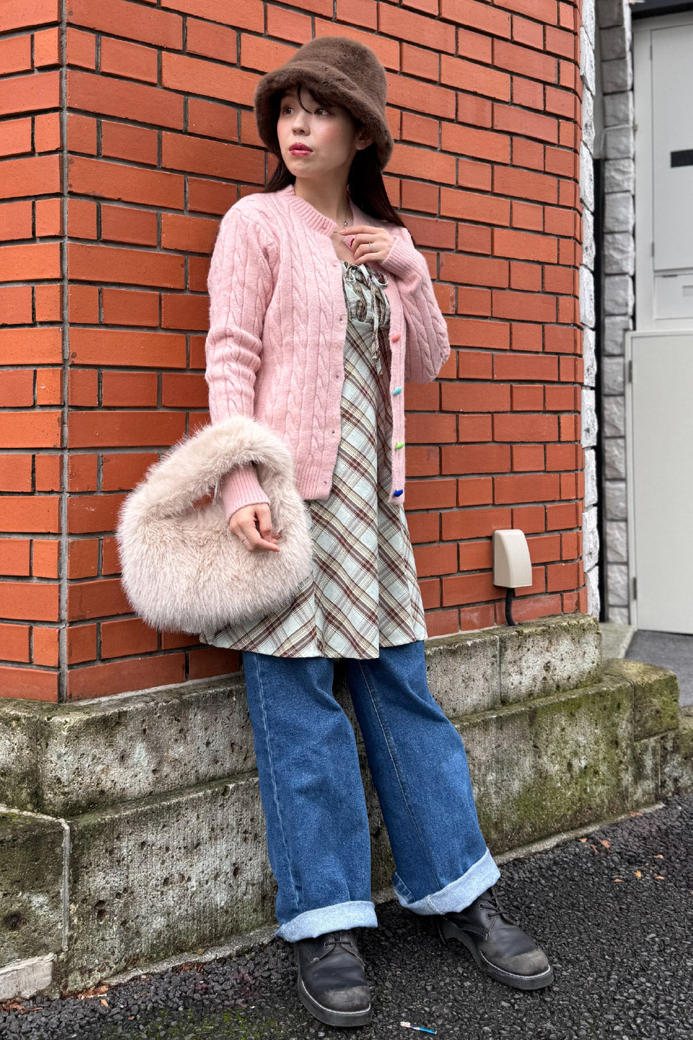 Colorful heart button cardigan