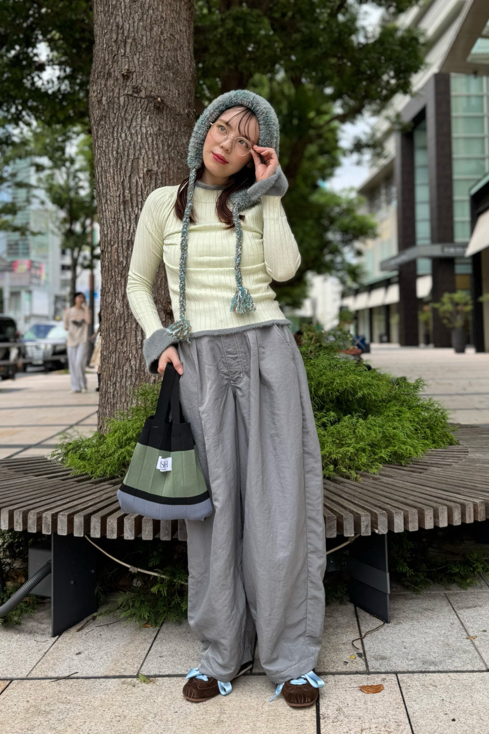 Nylon Cloud Volume Pants