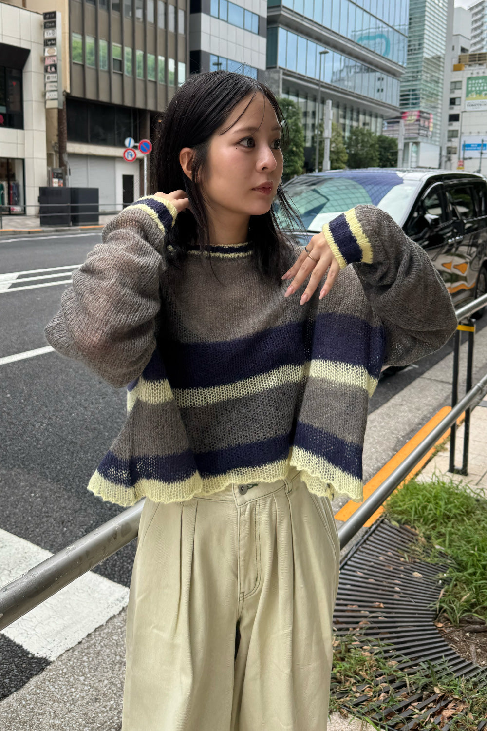 Playful Sheer Knit Top