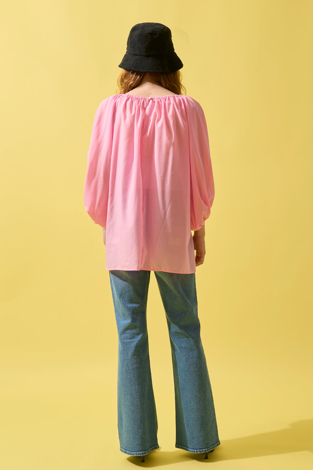 Cherry Bell Flare Denim Pants