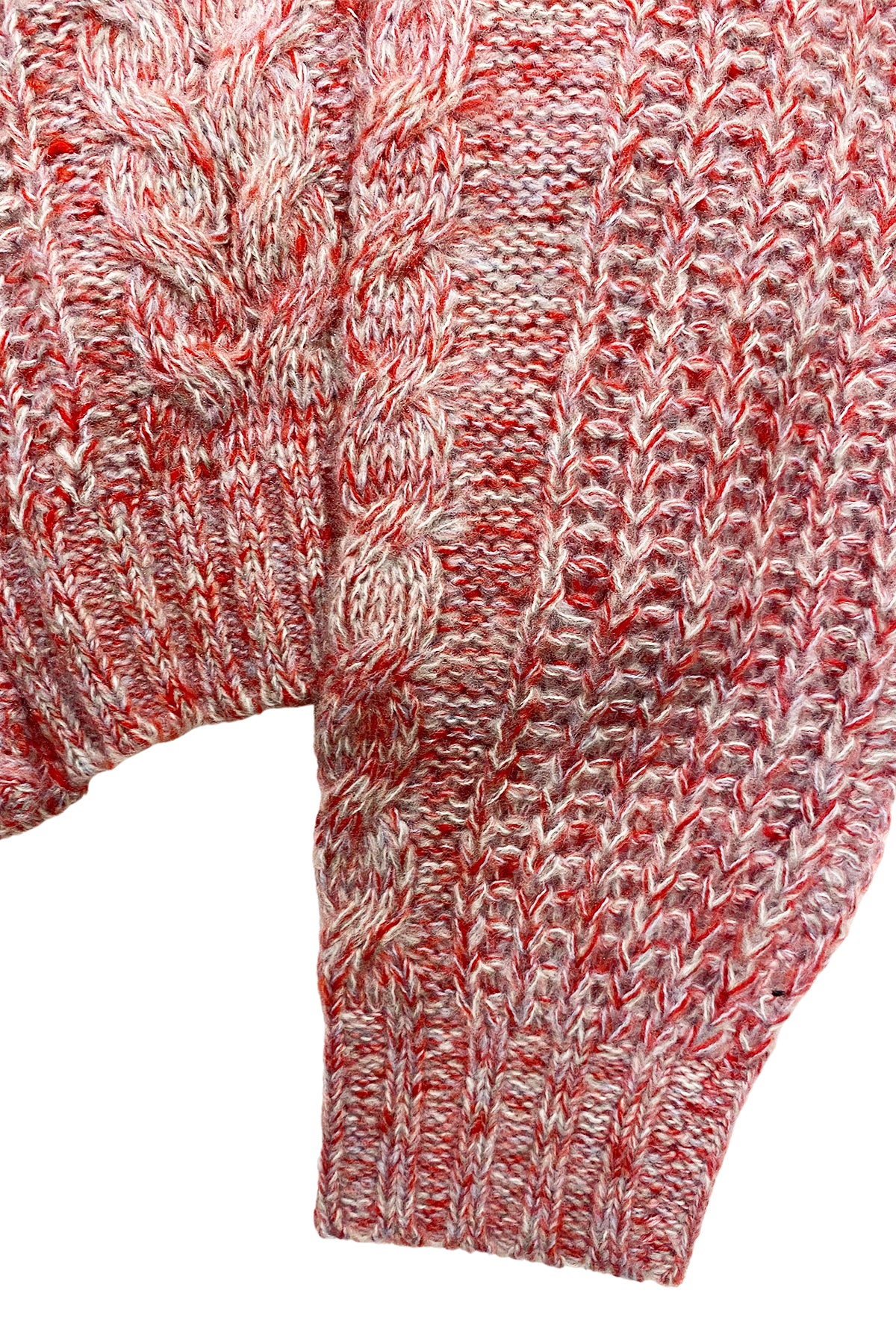 Marble Mix Knit Cardigan / Red
