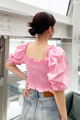 Princess puff sleeve tops / Pink