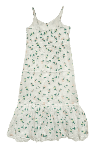 Flower Lace Long Dress / White