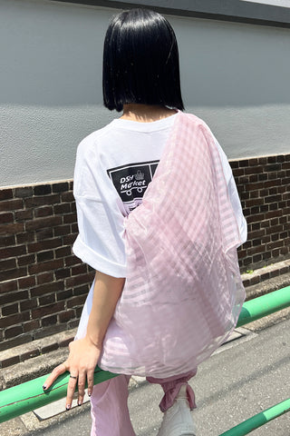 Stripe Sheer Long Sleeve Shirt / Pink
