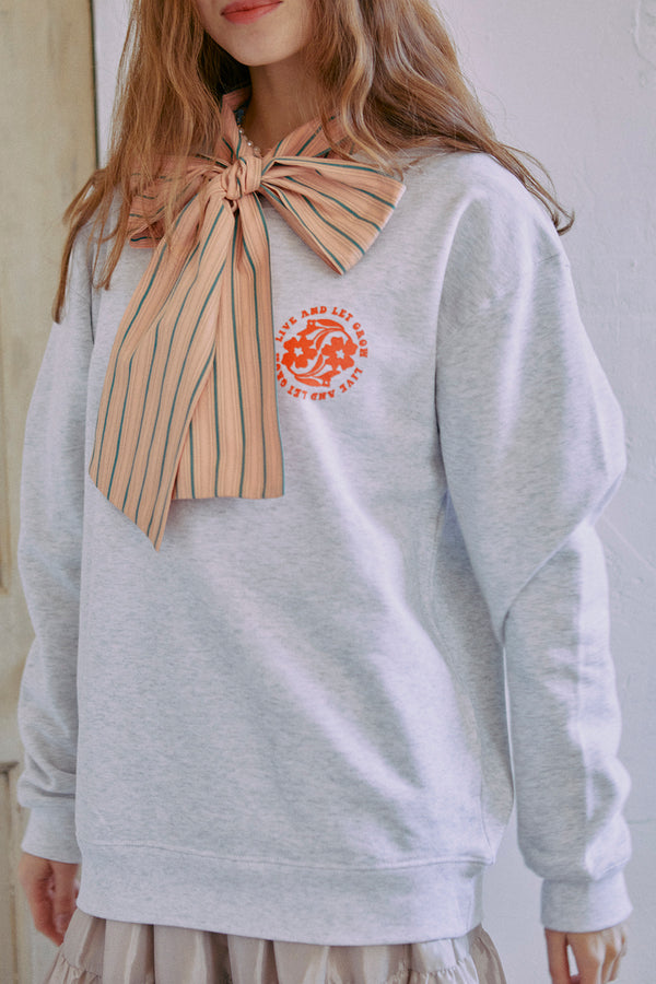 "LIVE AND LET GROW" Logo Sweat / Gray