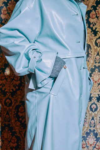 Magical Leather Coat / Blue