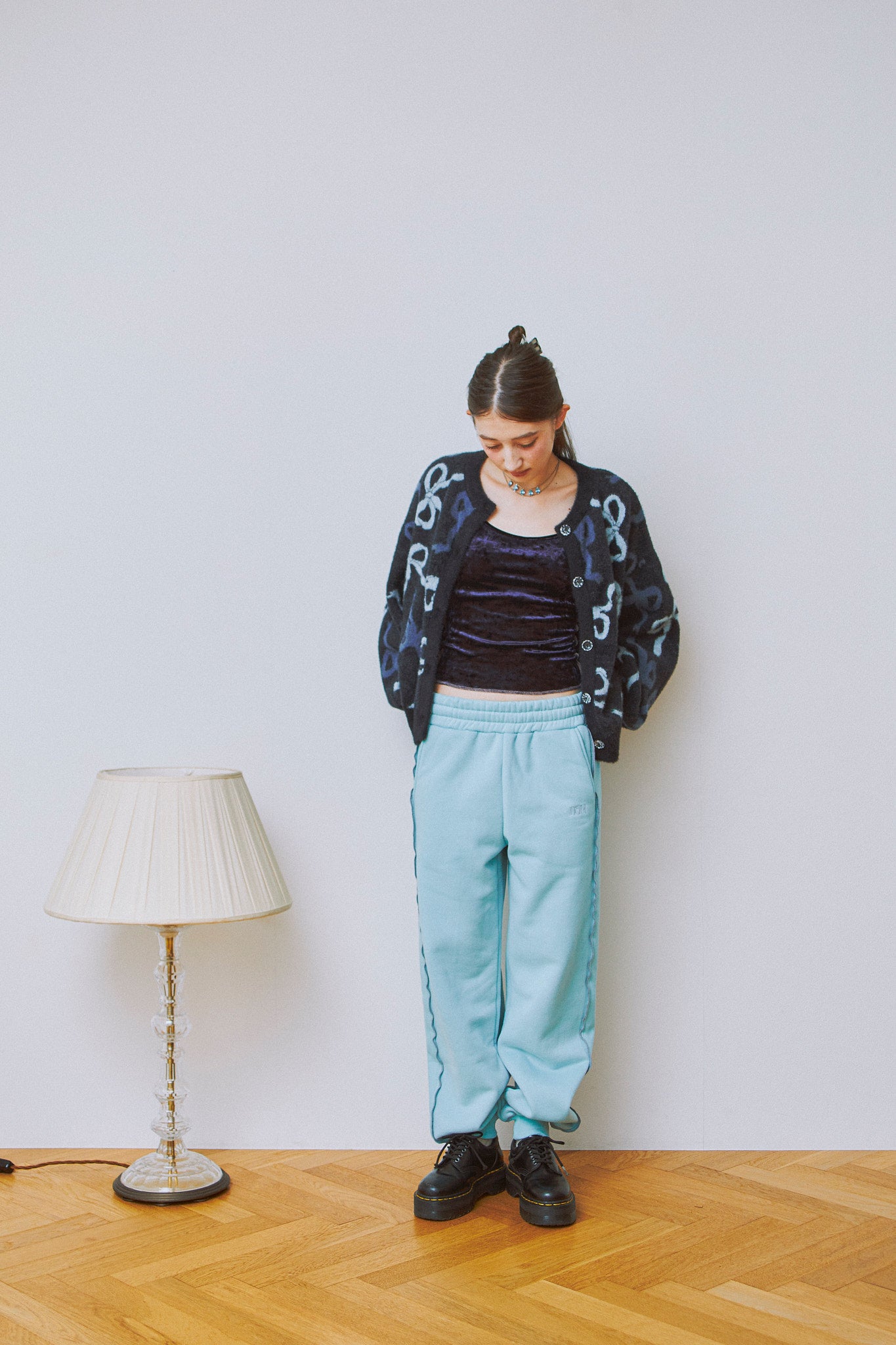 Ribbon Fuzzy Cardigan