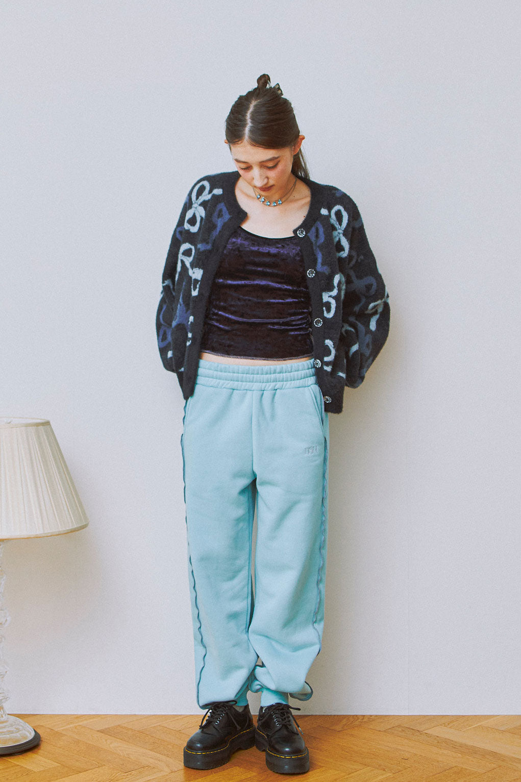 Ribbon Fuzzy Cardigan