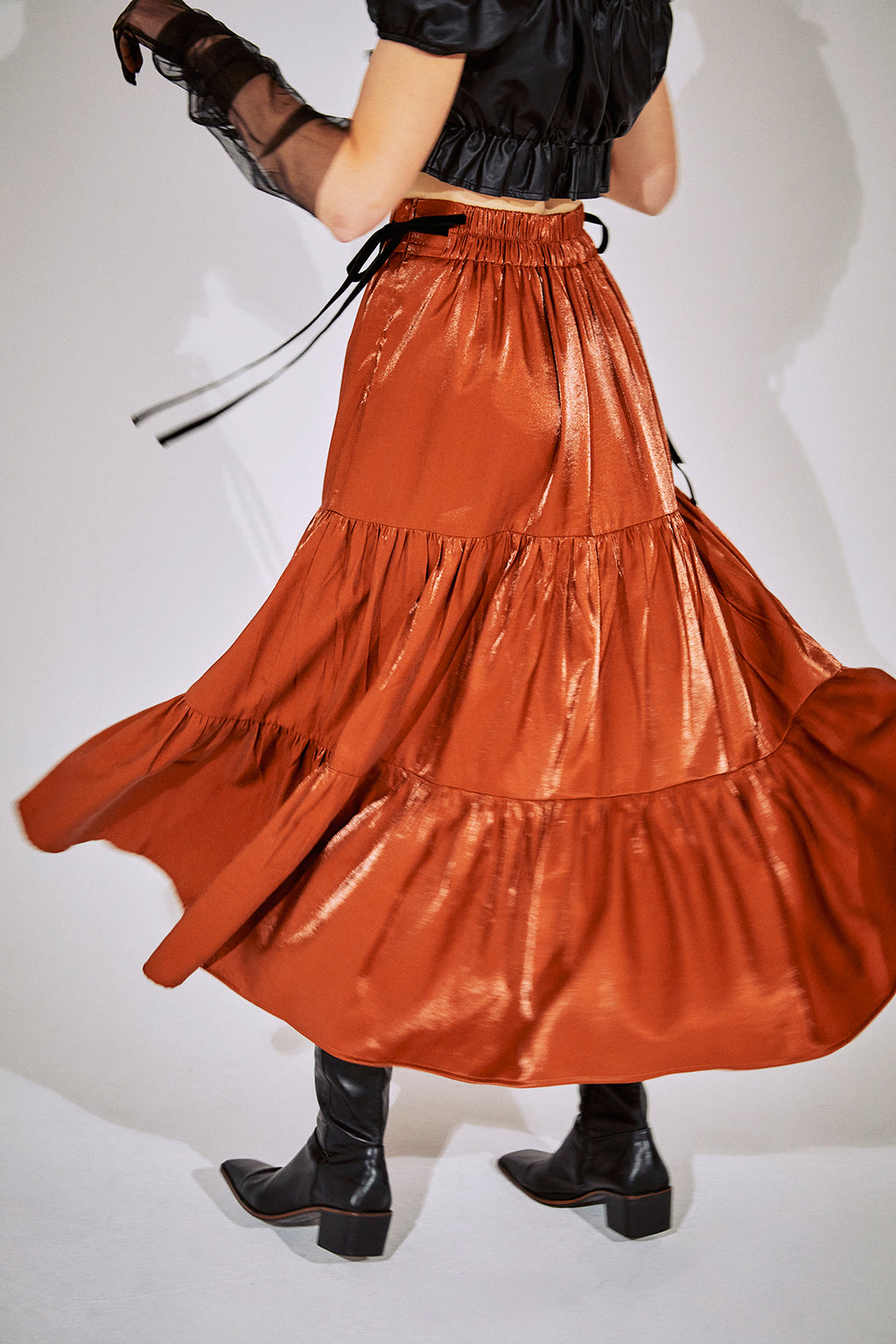 Velvet Ribbon Sparkling Skirt / Orange – Dear Sisterhood