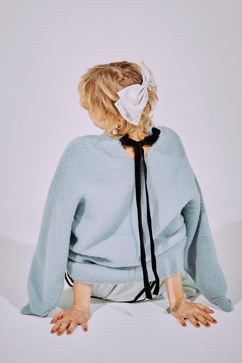 Velvet Ribbon Elegant Knit Top / Blue – Dear Sisterhood
