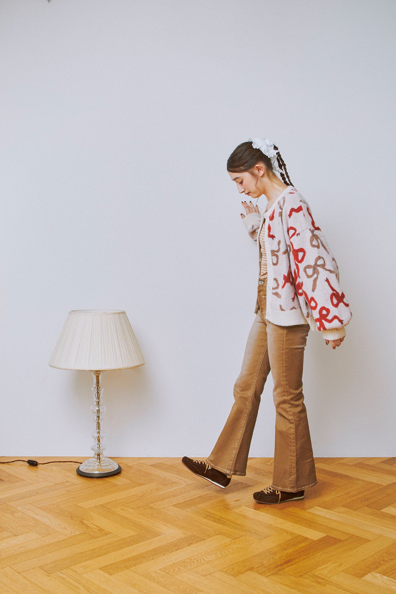 Ribbon Fuzzy Cardigan