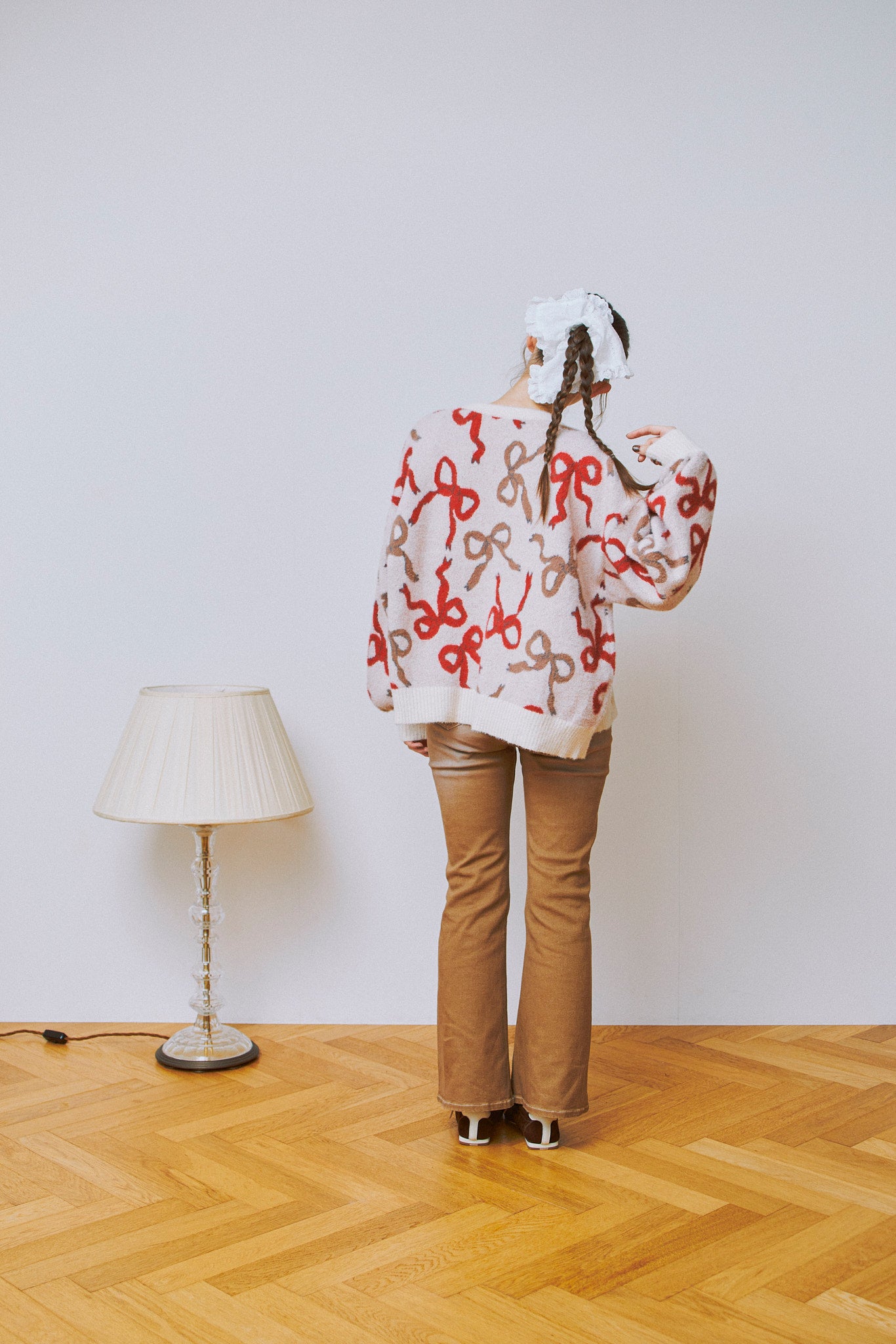Ribbon Fuzzy Cardigan