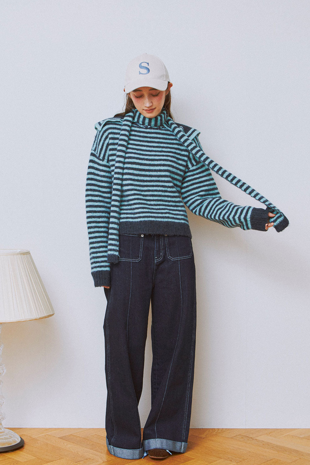 Maline Border Knit Set