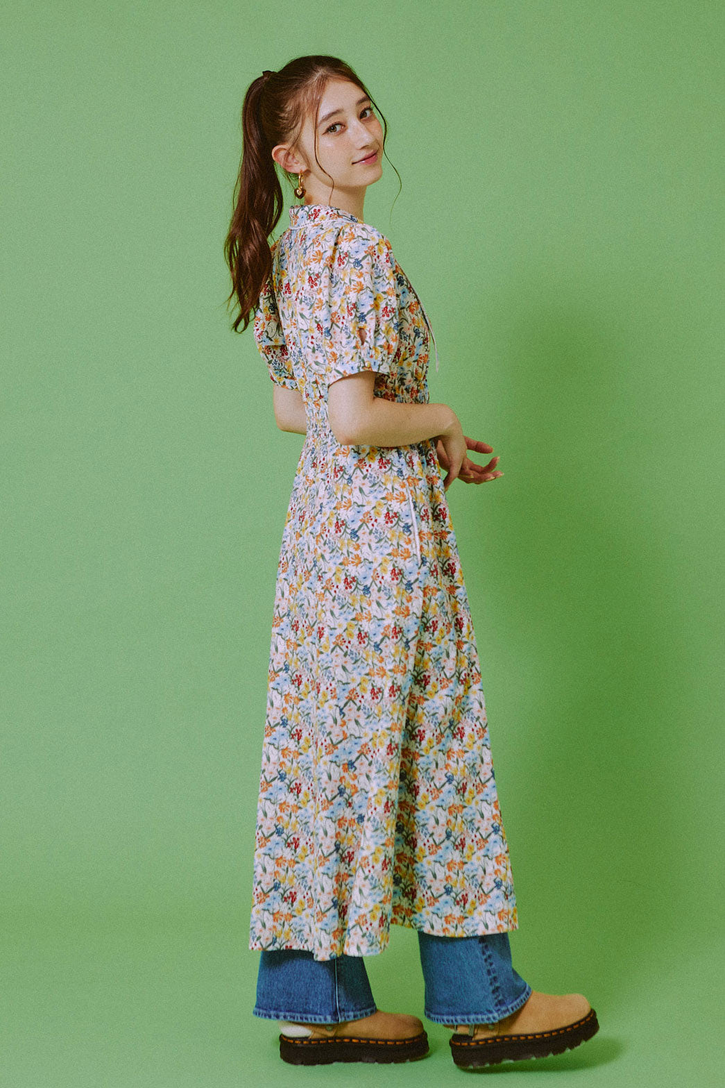 Retro Bloom Long Dress