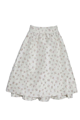 Birthday Glitter Bouquet Skirt / White