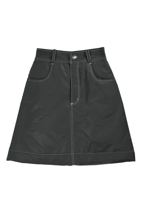 Winter Padding Mini Skirt / Black