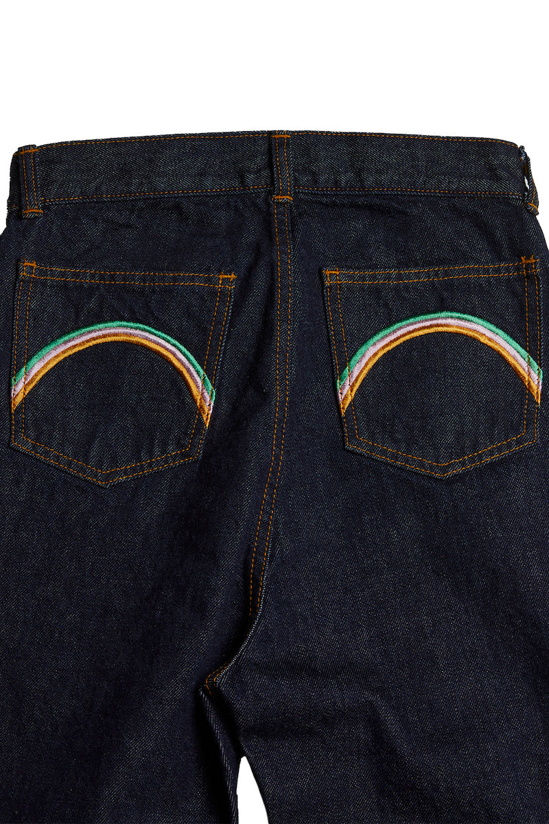 Feel The Rainbow Denim Pants / Navy