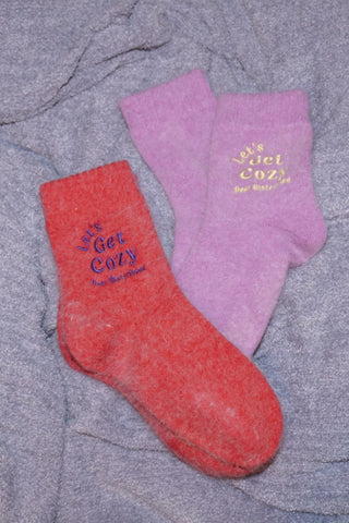Cozy Fuzzy Socks / Red