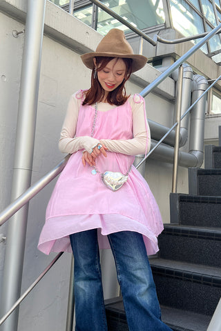 Camisole Tunic Dress / Pink