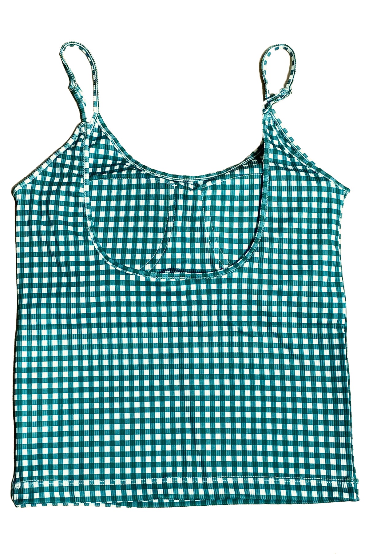 Sister's Bra Cup Camisole / Green gingham