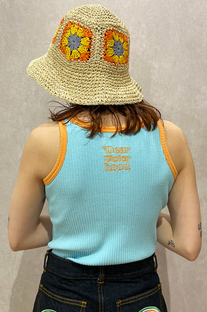Flower Straw Hat / Beige