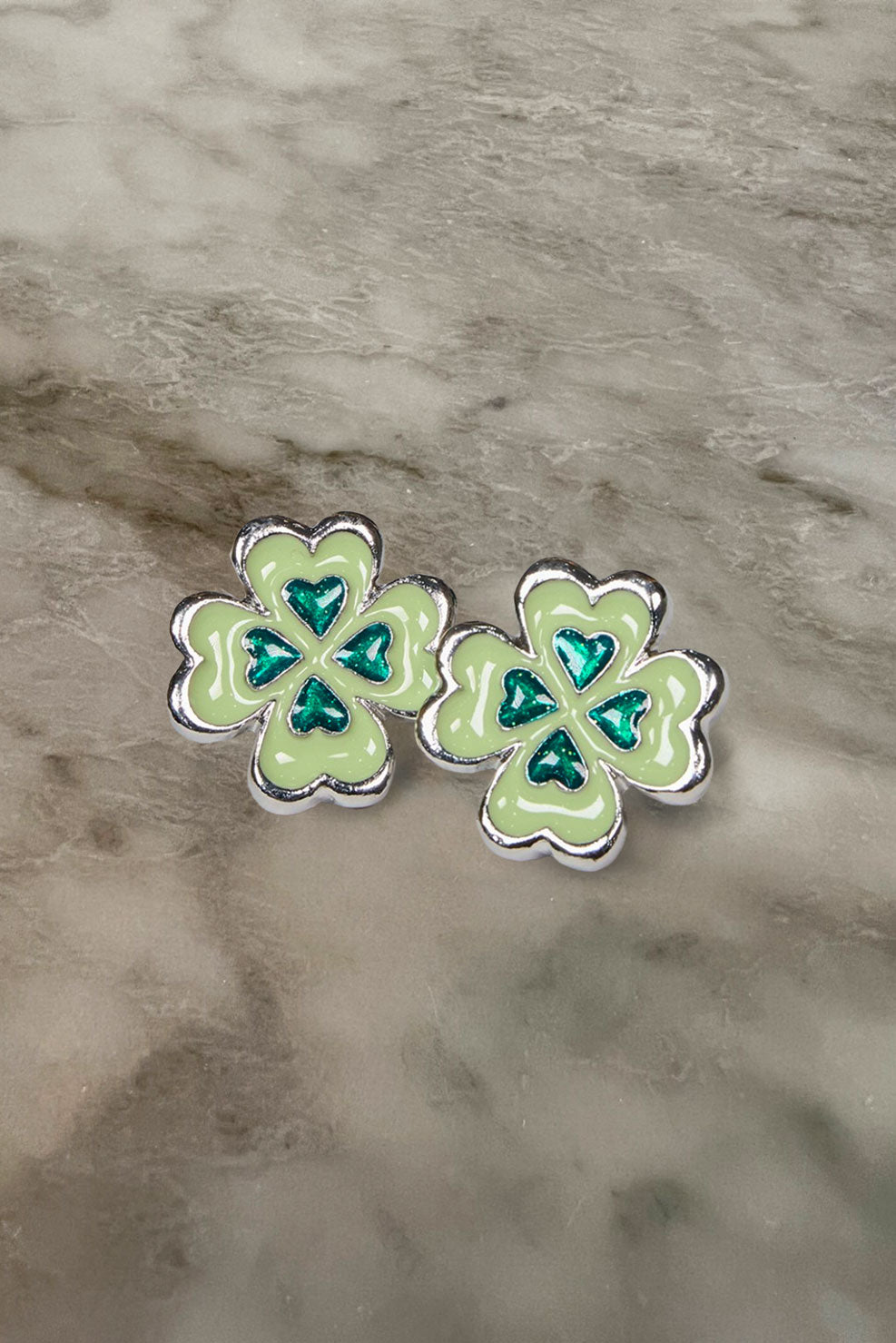 Good Luck Clover Earring / Silver